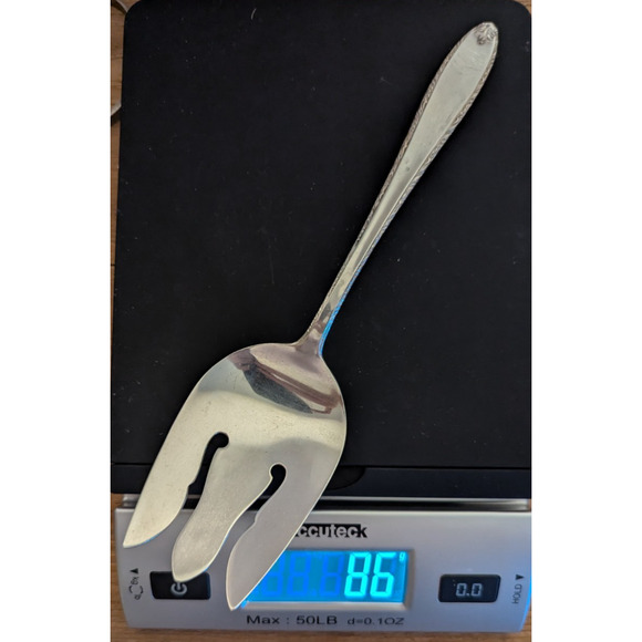 Alvin Southern Charm Sterling Silver Large Salad Serving Fork 9" No Monogram 86g - Picture 8 of 8